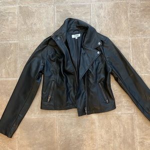 Black leather jacket